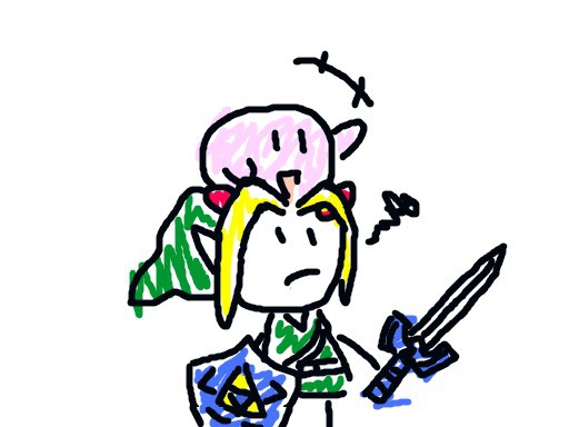 カービィとリンク　着色