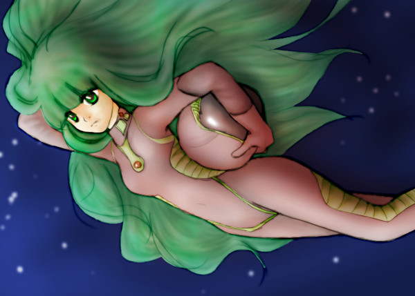 緑髪の宇宙人。