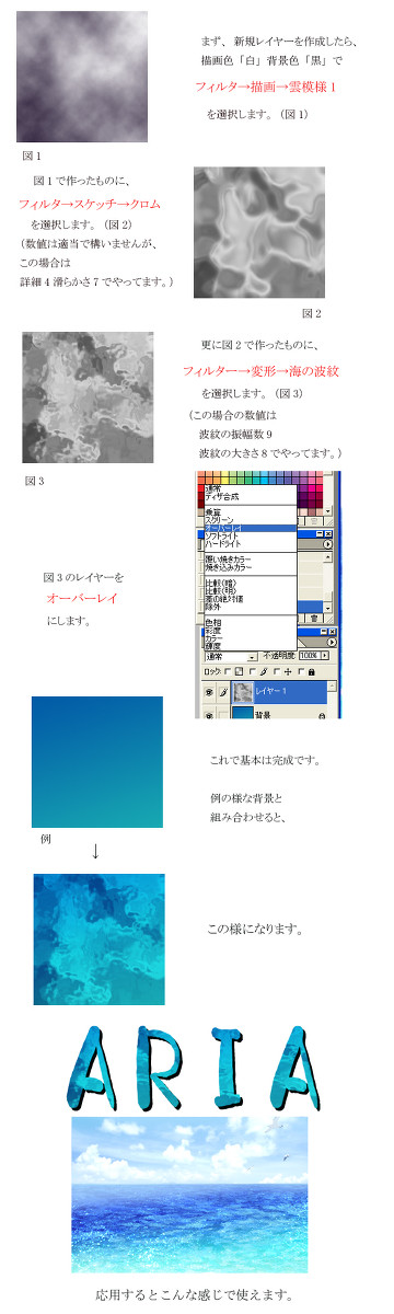【Photoshop】お手軽に海