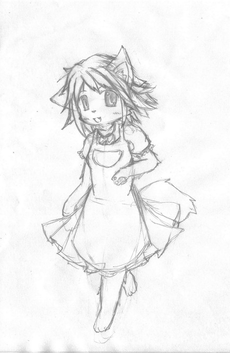 けもメイド（ラフ）