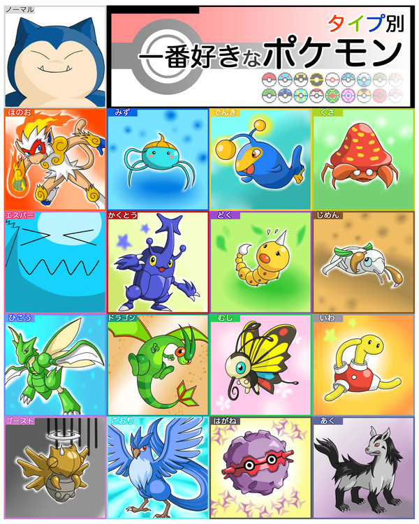 タイプ別好きポケモン