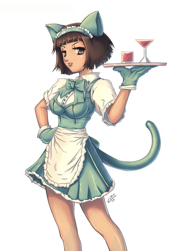 neko maid fanart