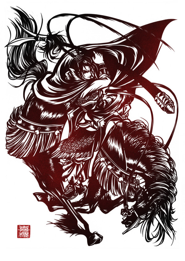 【切り絵】呂布