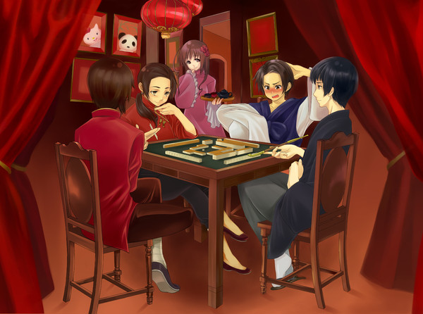亜細亜組で麻雀