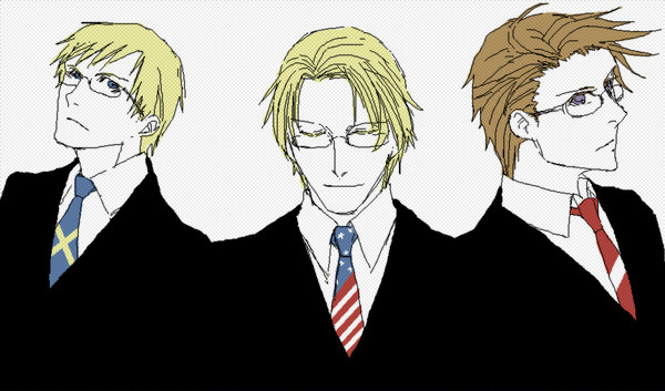 眼鏡トリオ。
