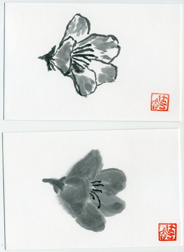 躑躅習作二つ