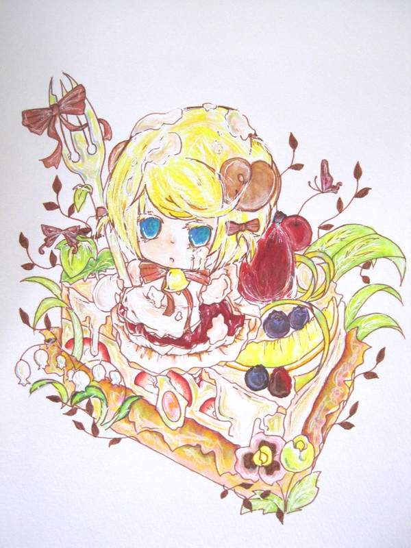 ケーキと女の子