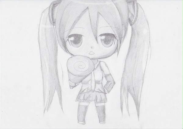 ちいさいミクを描いてみた。