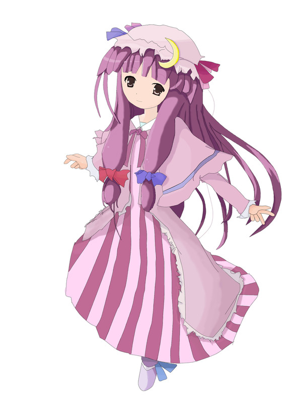 パチュリーをマウスで描いてみた～