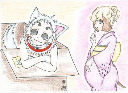 【擬人化】定春とメル姐