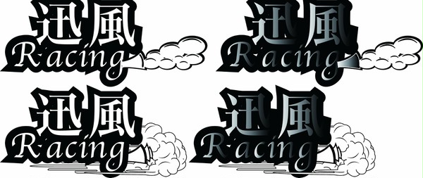 迅風RACINGステッカー