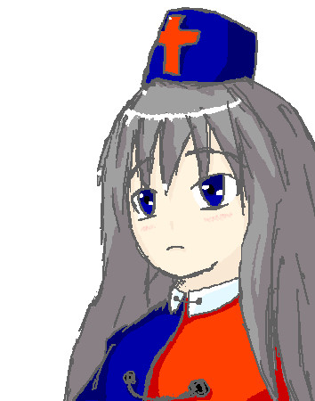 髪を下ろしたえーりん
