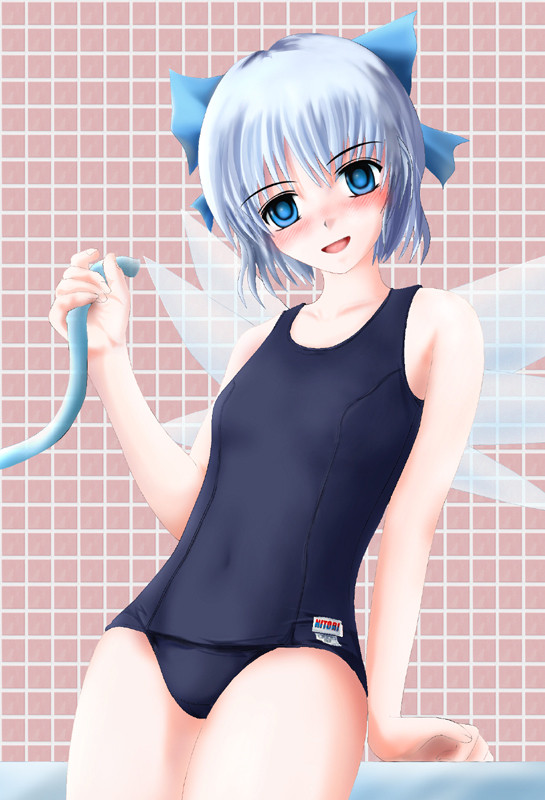 チルノちゃんとお風呂場で水遊び