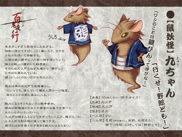 【ぴく百】九ちゃん【鼠妖怪】