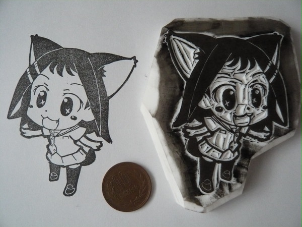 【消しゴムはんこ】　池田だし！