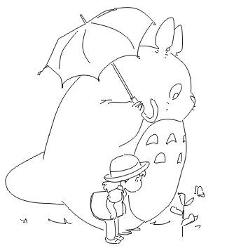 トトロ　塗り絵