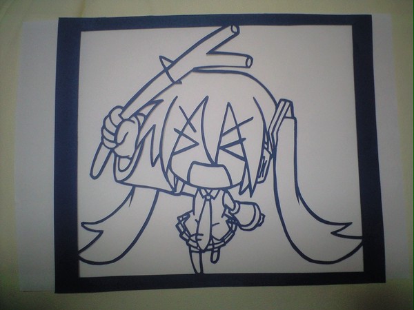 ちびミクさん切り絵