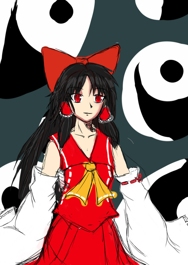 霊夢を描いてみたが何か違う