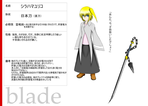 【ぴく剣】ブレイド・シラハマユリコ
