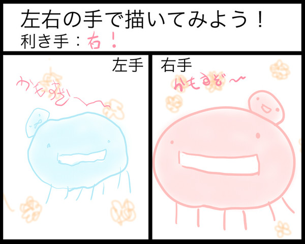 左右の手でかもしてみよう！