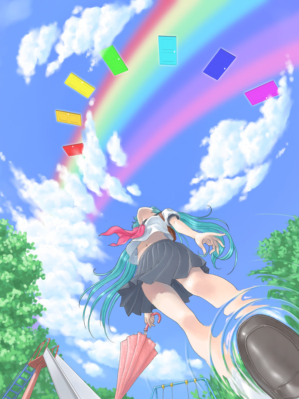 Running to the Rainbow イラスト