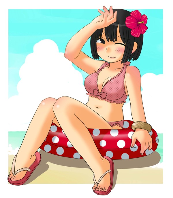 水着の奥さん。