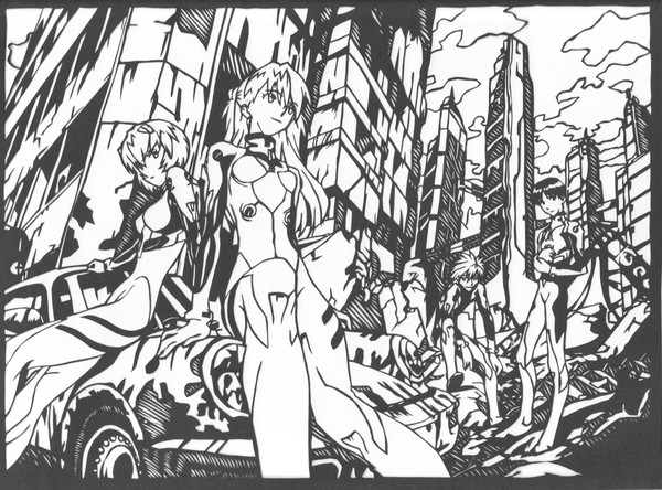 【切り絵】　エヴァパイロット　（改良版）