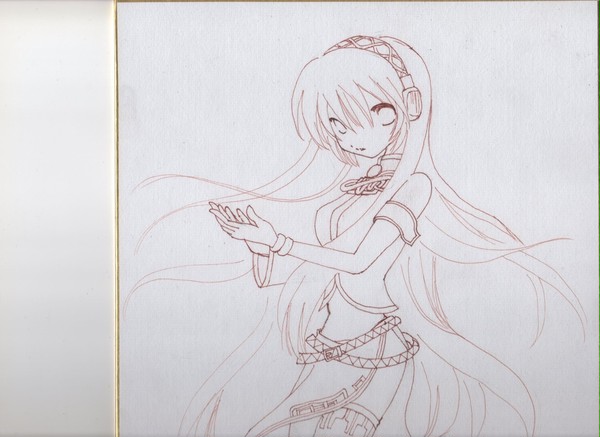 巡音ルカ　線画