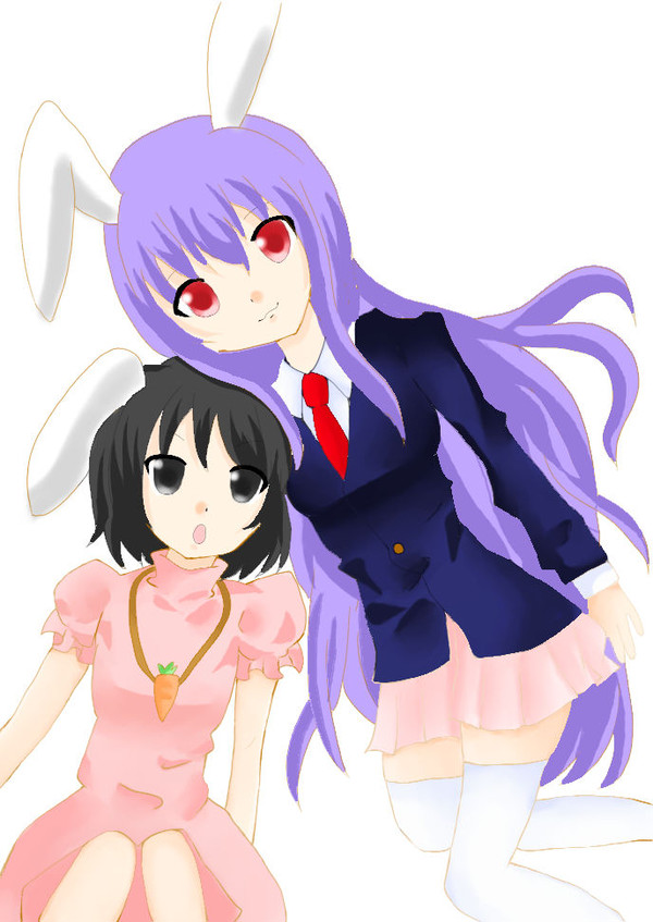 てゐとうどんげ描いた♪