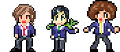 ドット絵　腐男塾その1(赤・緑・黄)