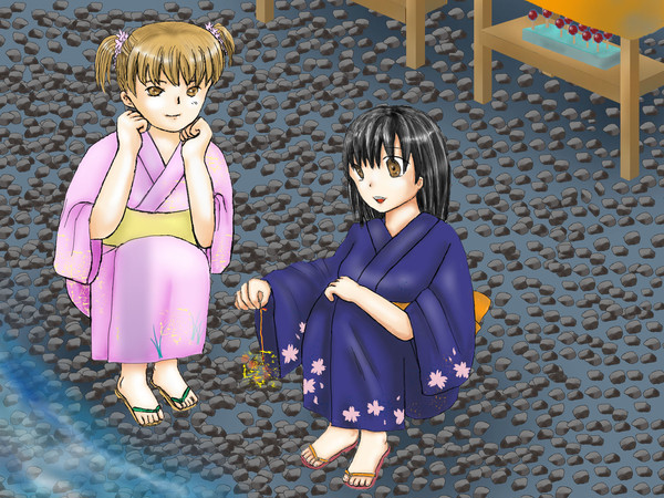 浴衣花火