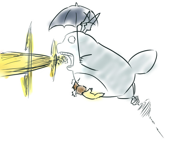 咆哮するトトロ