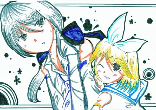 弱音ハクと鏡音リンｗ
