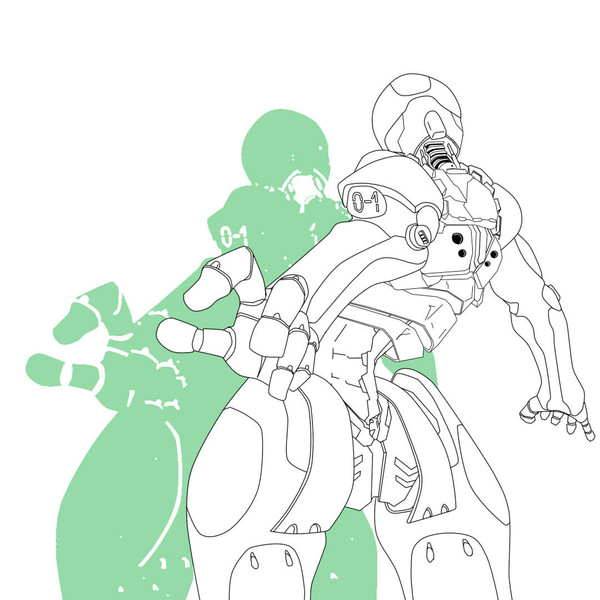 アンドロイド(塗り絵用)