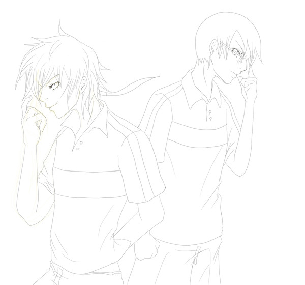 ペテン師×２　線画