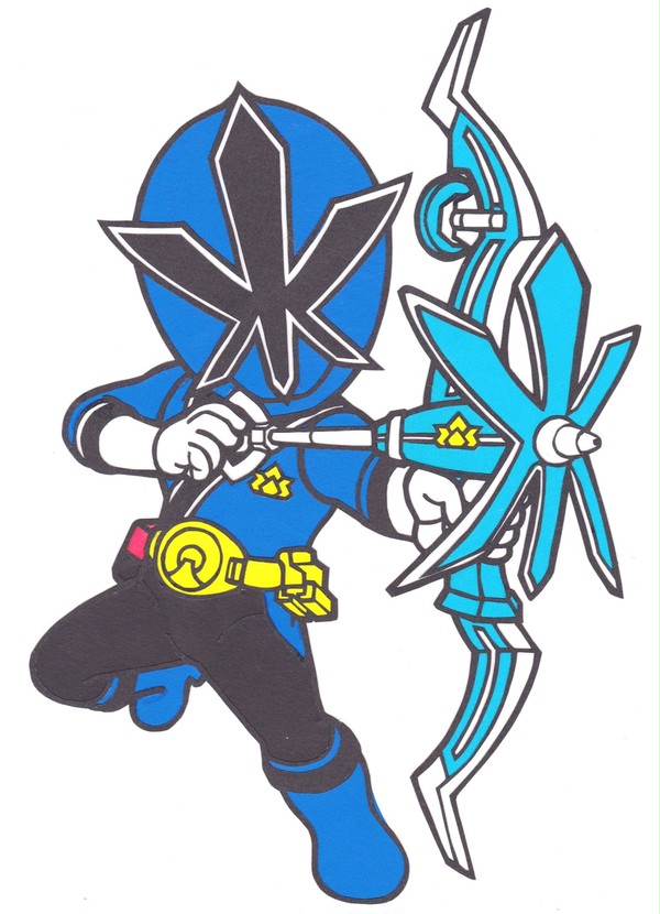 【切り絵】シンケンブルー