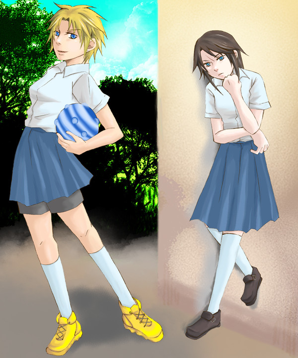 【女体化注意】テダ子とスー子