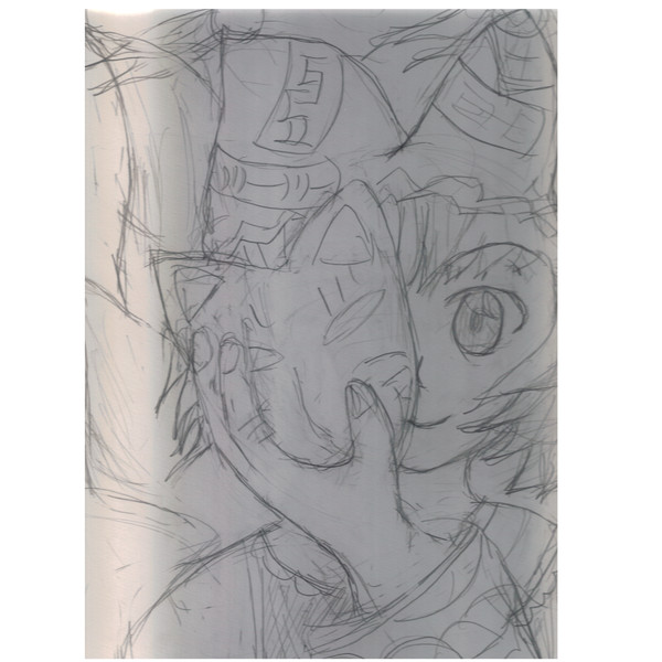 藍を乱描き