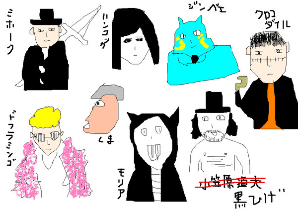 王下七武海をうろ覚えで書きました(名前付き)