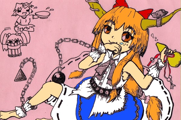 手書き→スキャナ→彩色