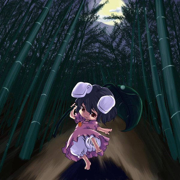 てゐさんが散歩しているようです。
