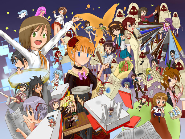 自分が見てる今期の深夜アニメのキャラを描いてみた