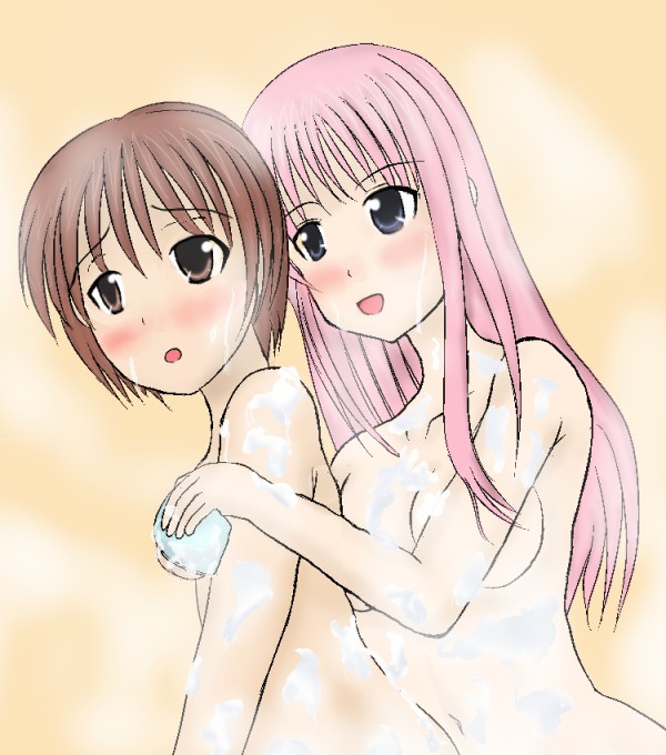 【描け麻雀】和と咲の入浴風景