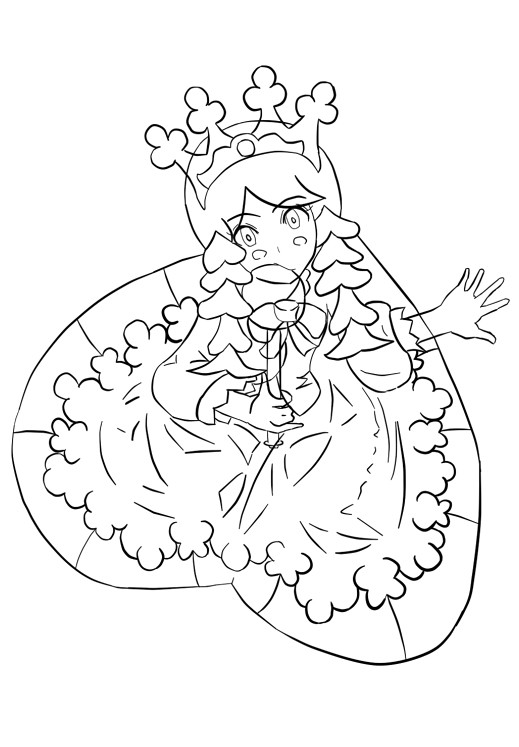 Wii 王様物語 アプリコット姫 線画