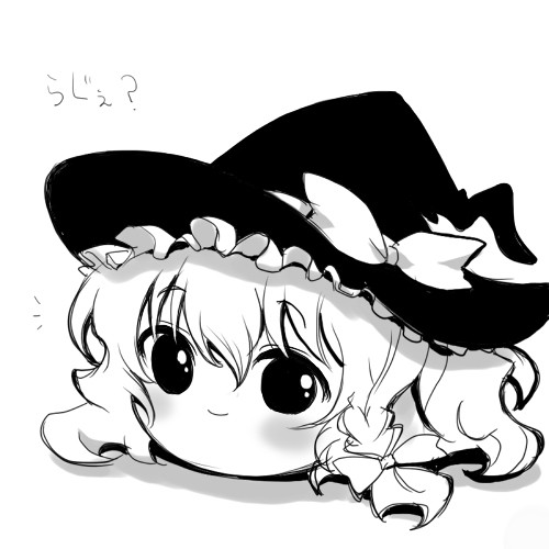 白黒でまりさ