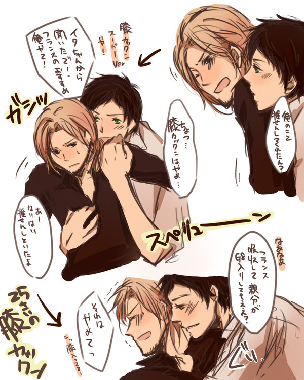 【腐向け】25歳の膝カックン【西仏】