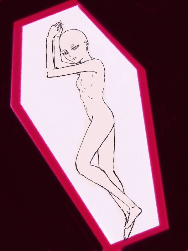 横たわる少女