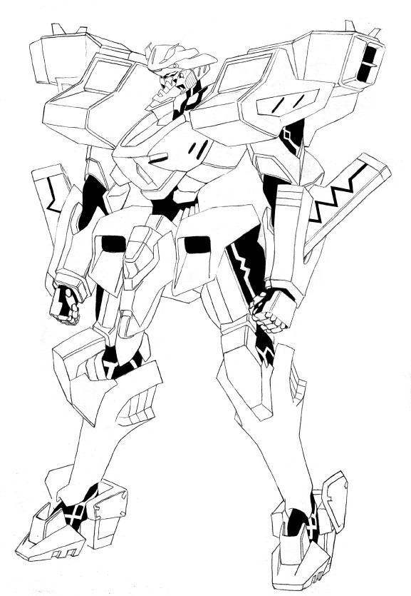 やるラヴ支援絵-オリジナル戦術機「シルバーイーグル」