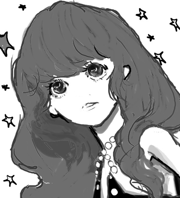 黒いどれすクローズアップ