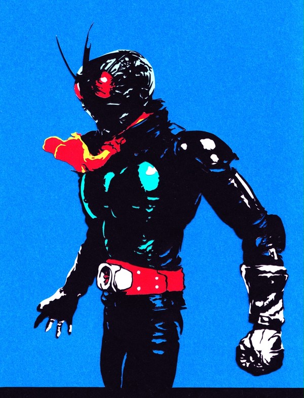 切り絵 - 仮面ライダー1号